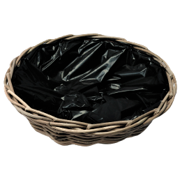 Cesto rotondo per piante Rozen con rivestimento in plastica