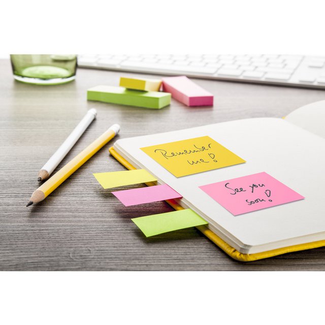 Info notes 50x40mm assorti van 3 kleuren