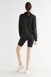 T9010-01 | Unisex troyer met lange mouwen - zwart