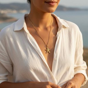 SHINING STARFISH – Collana Stella Marina Oro Waterproof