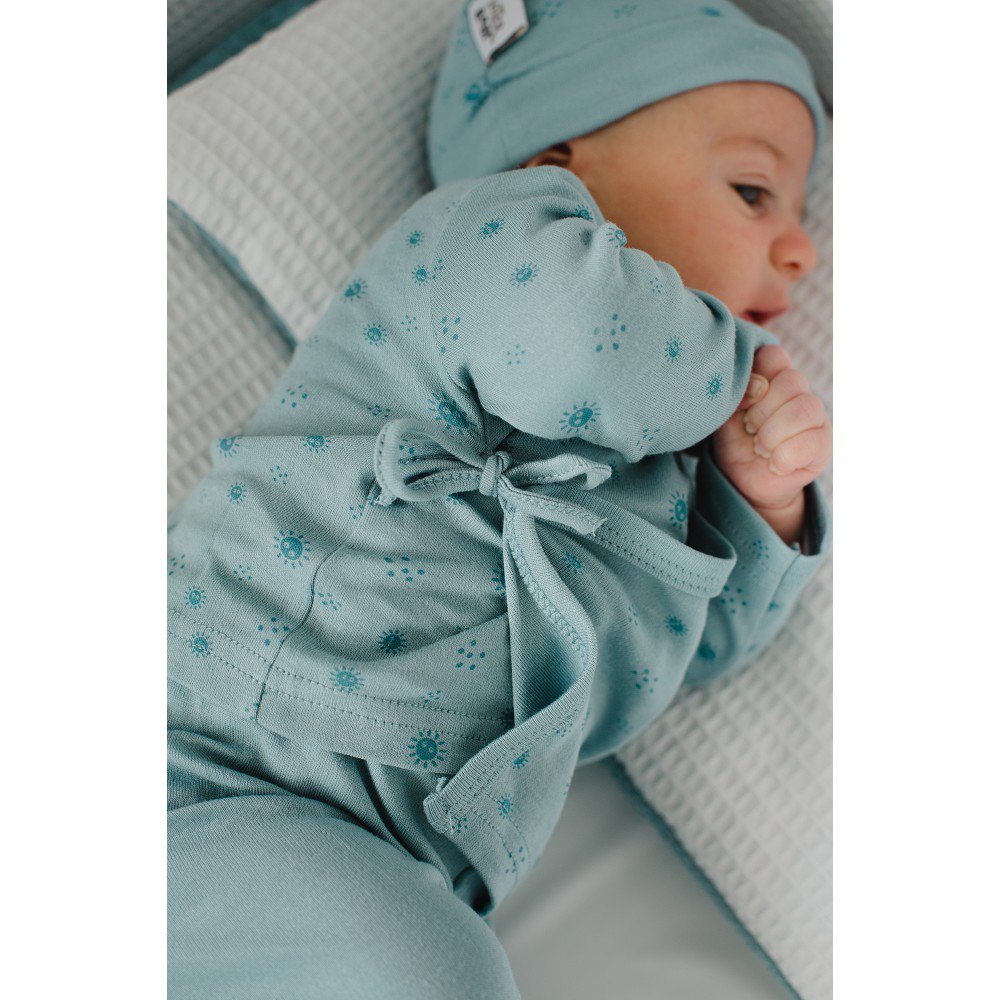 SET 5 PCS(SHIRT+PANTS+GLOVES+BIB+SOCKS)FOR NEW BORN (0-6MONTHS)-100%COTTON-MOD. DUENDES - DARK BLUE
