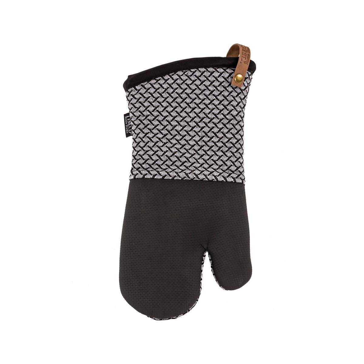 Oven Mitt Sherlock Lagarto- set/2 - 17x33 cm, nero/bianco