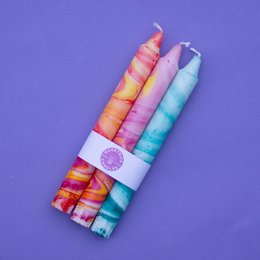 Taperkaarsen - 3 pack / Marble Fest