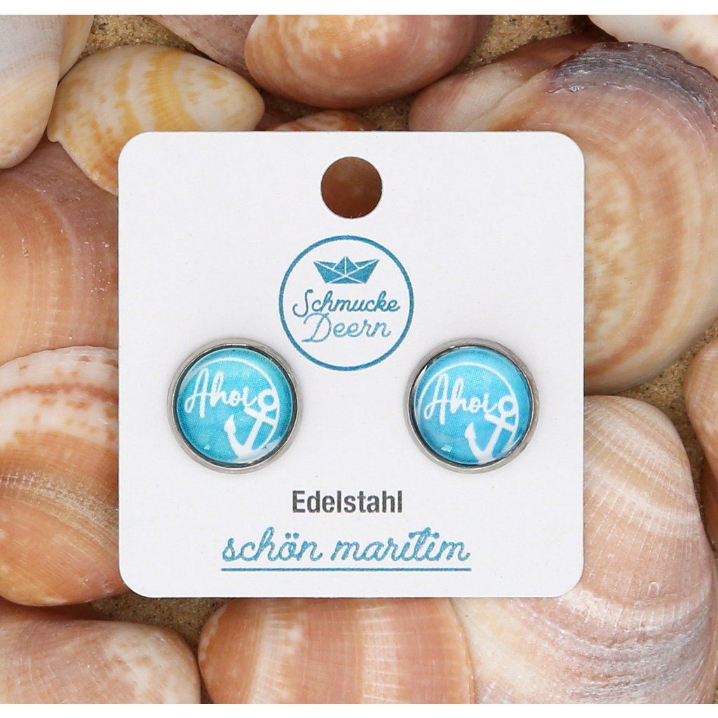 Boucles d'oreilles en acier inoxydable ahoi