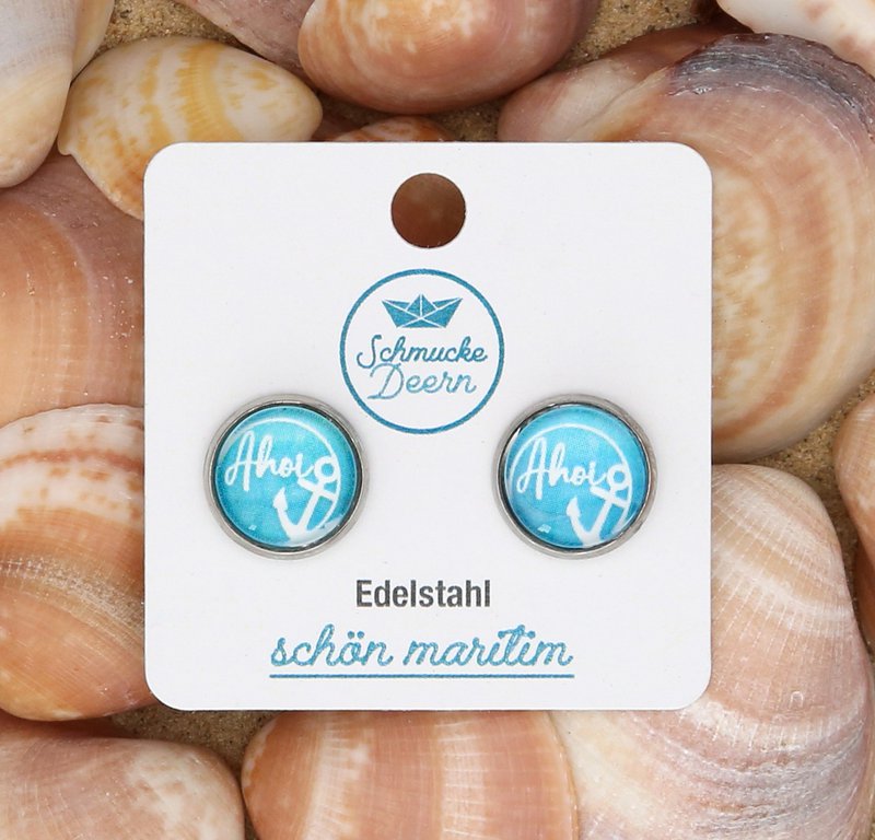 Boucles d'oreilles en acier inoxydable ahoi