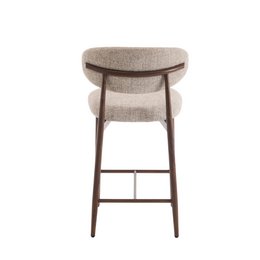 Bar chair Celia Taupe Walnut Santi