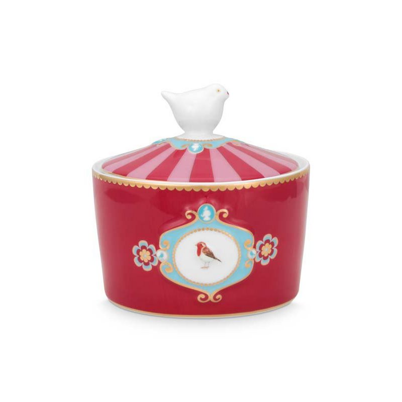 Sugar Bowl Love Birds Medallion Red-Pink 300ml