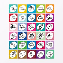 30-piece set of milestone cards "Baby's first year" square