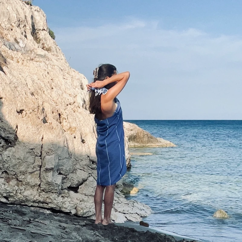 BEACH BOYS Blue Turkish Towel - Your Perfect Beach Companion