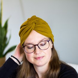 Håndlavede olivengrønne turbanhatte til kvinder