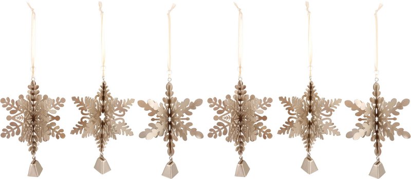METAL HANGER STARS 6 PIECE SET (HOFF7004)