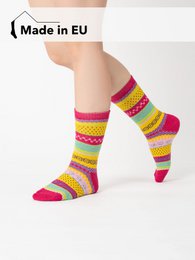 2 Paar 45% Wollsocken Bunt s Design 2 Paar