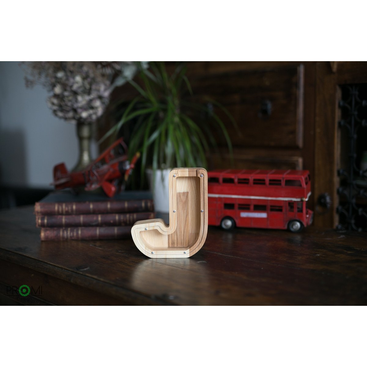 Wooden Piggy Bank Lille, brevpengebank, møntkasse, træboksepenge, sparer pengeboks