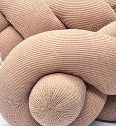 Cama serpiente trenzada gofre suave caramelo XL
