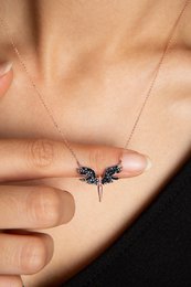 BLACK ANGEL ROSÉGOLD KETTE