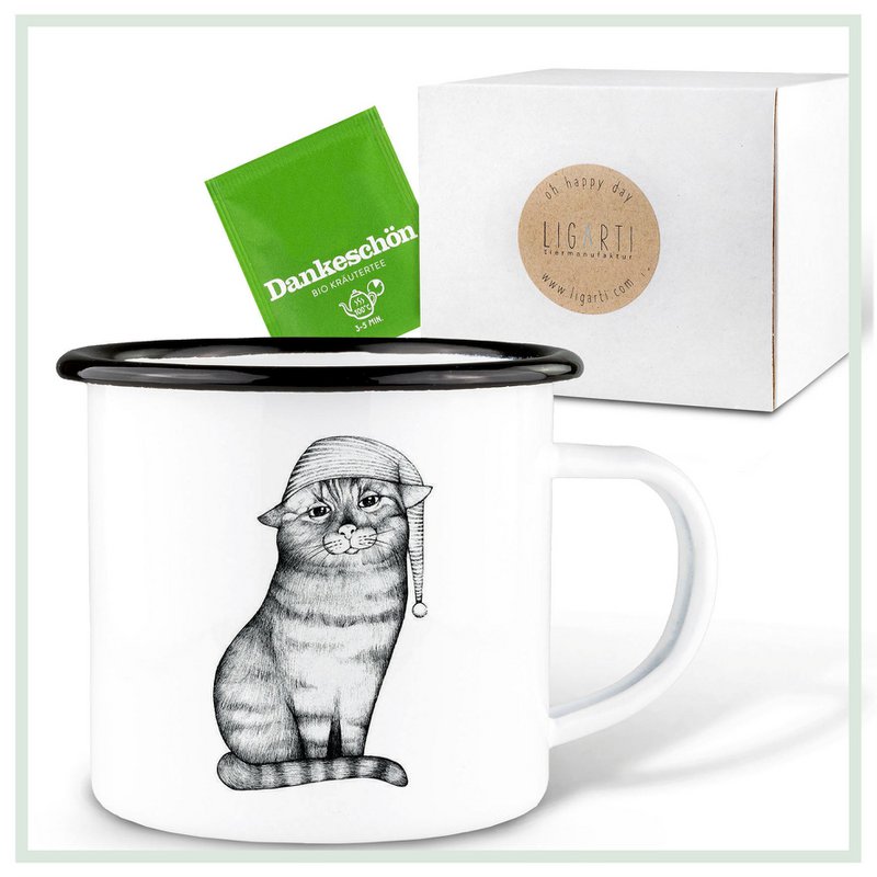 Enamel mug – Goodnight Cat