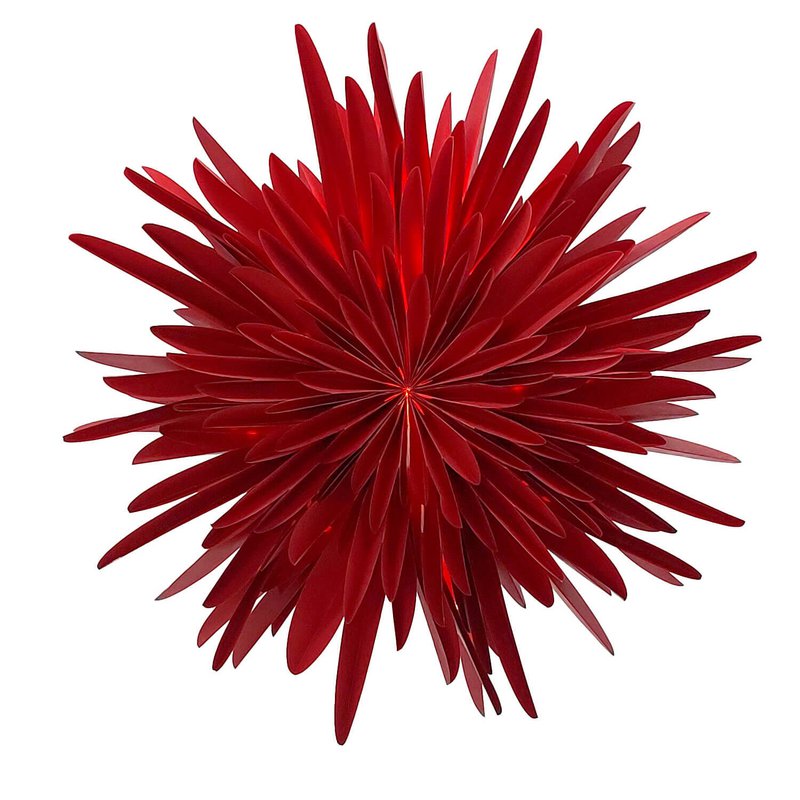 Stella-Dalia, ster van perkamentpapier rood 40 cm