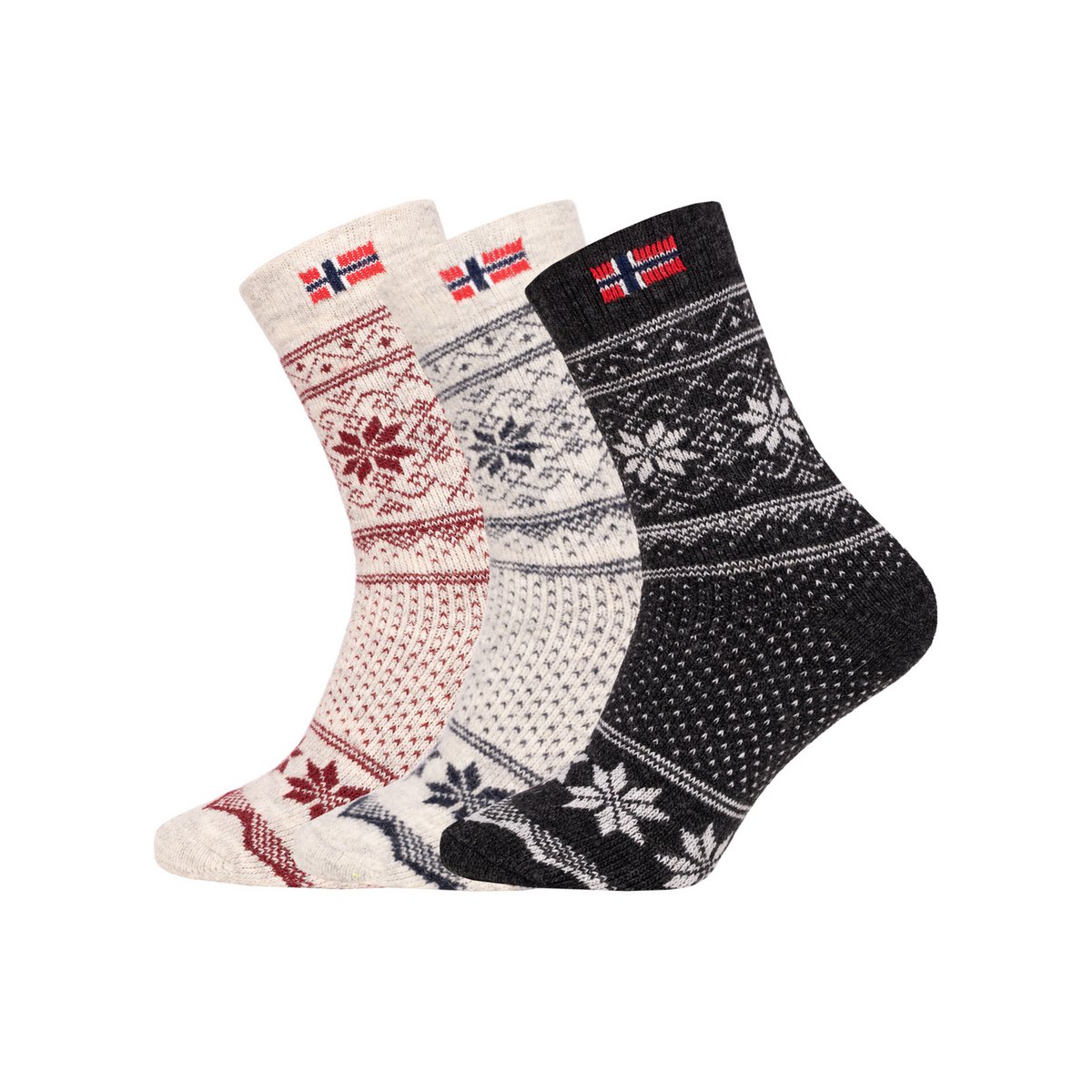 Chaussettes en laine scandinave avec 80% de laine - chaud, doux et confortable