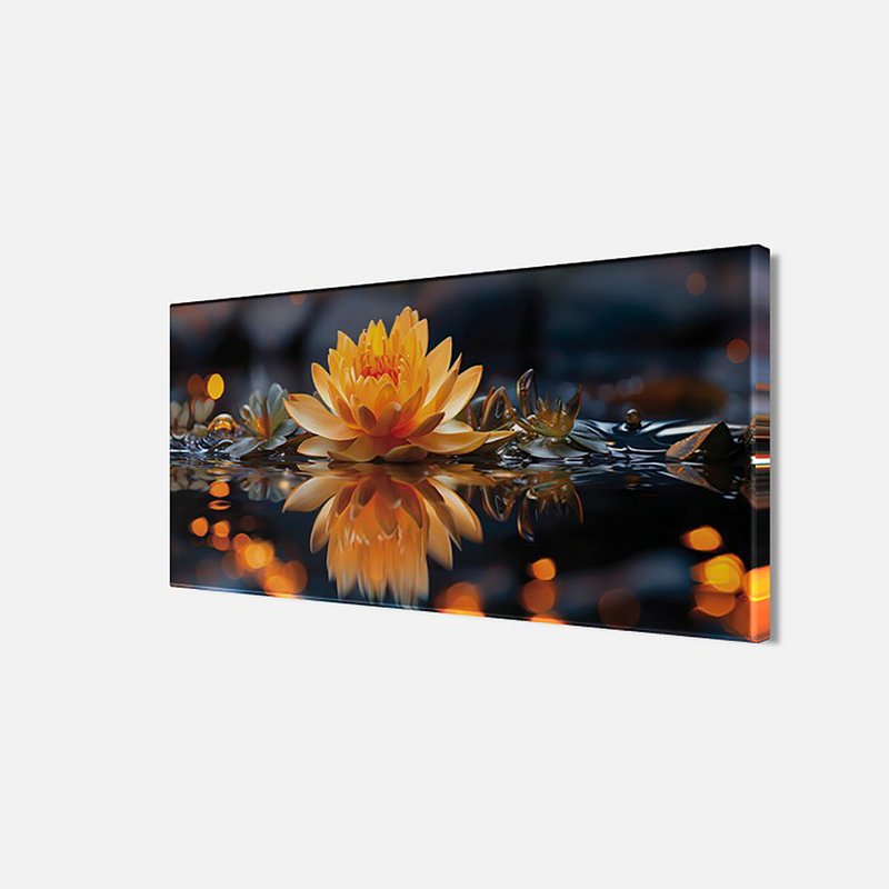 Quadro FIORE DI LOTO 33x70 cm - quadro su tela cornice decorazione moderna