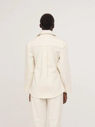 Agenda Cream Fitted Denim Over Shirt