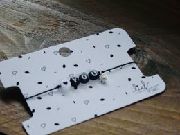 Pulsera Te Amo Blanco y Negro