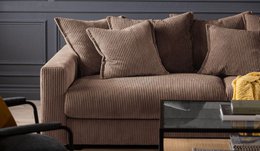 ELSA 3-seater sofa Nougat removable & washable covers