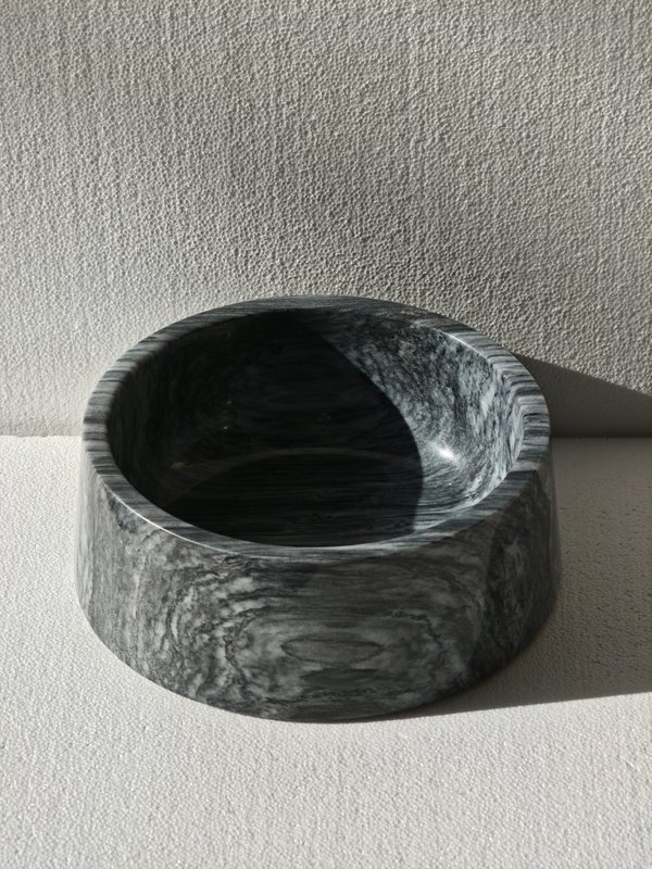 STUDIO ANIMAUX | Essens- und Trinkschale aus Marmor | Grau
