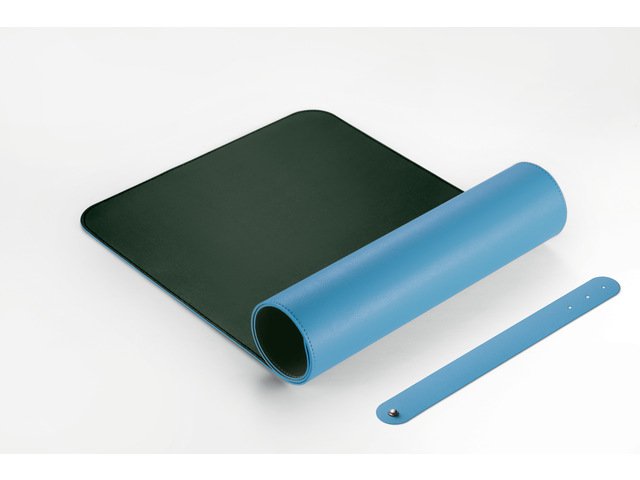 Mata zwijana Sigel niebiesko-zielona, ​​800x300x2mm imitacja skóry, dwustronna