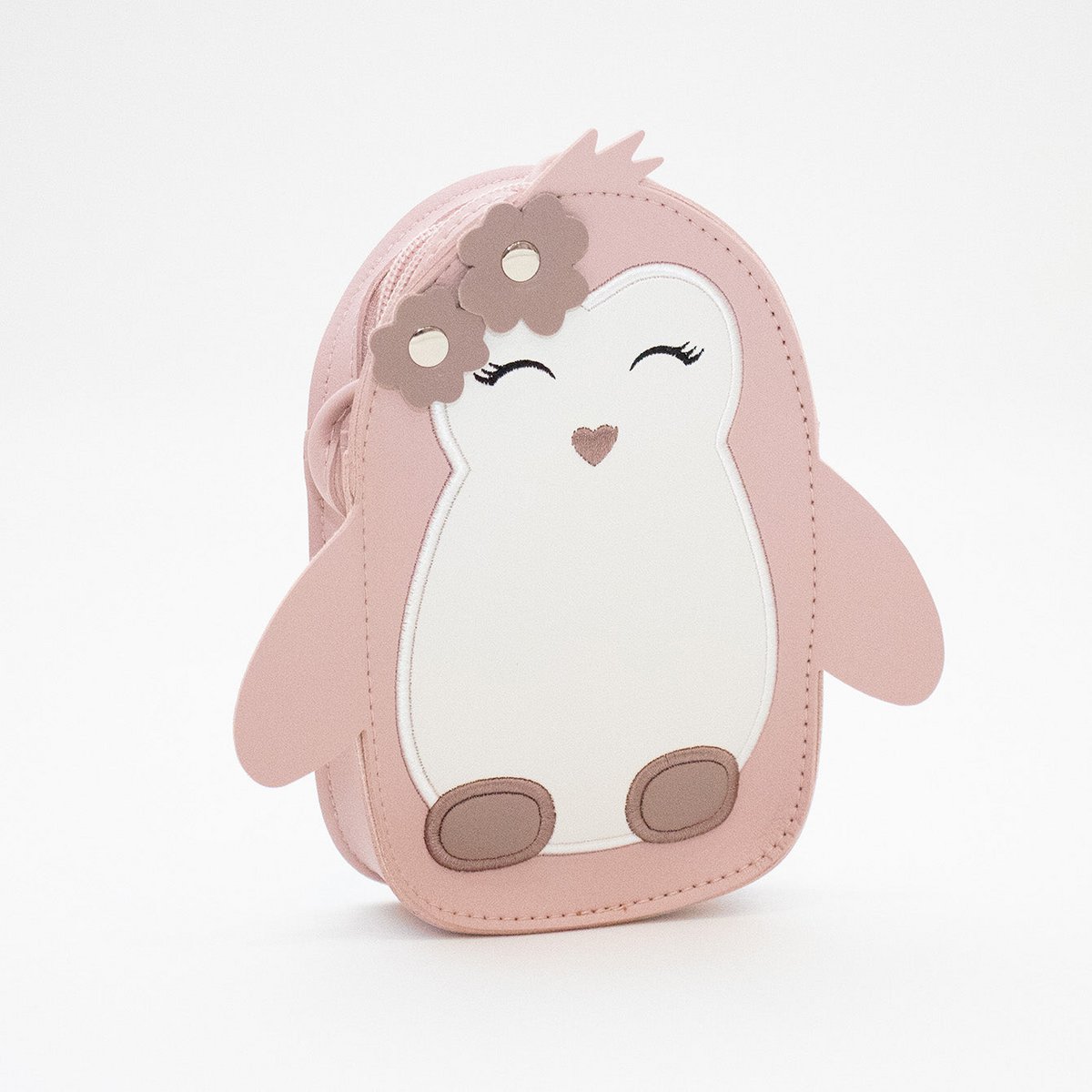 Lycchi shoulder bag - The adorable baby pinguin - pink