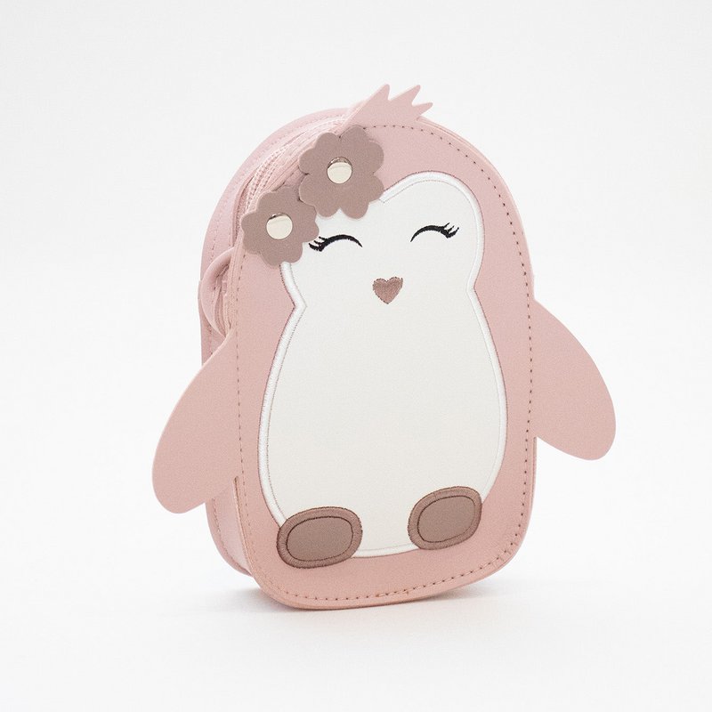 Lycchi shoulder bag - The adorable baby pinguin - pink