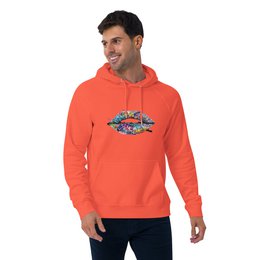 Lipstickjungle unisex økologisk raglan hættetrøje