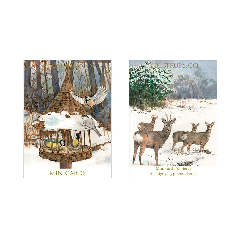 Minicards kerst - Vogelvoeder