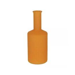 Vase Caro Lines Neck Matte Mango 20.5cm