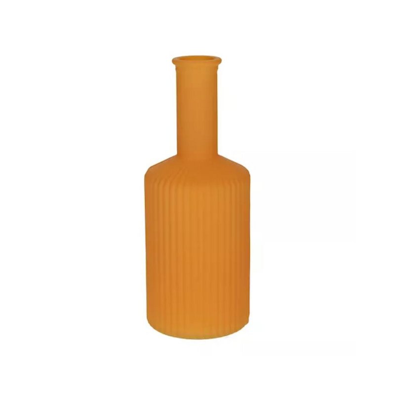 Vase Caro Lines Hals Matte Mango 20,5 cm
