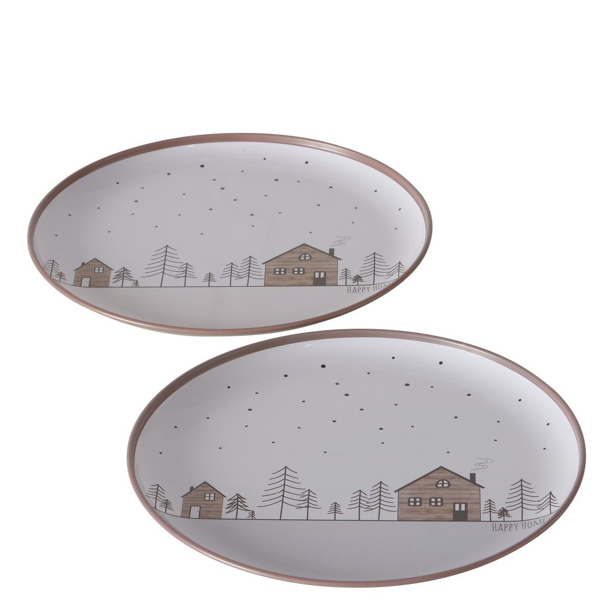 Assiette de décoration en métal Homewood, dia 20cm