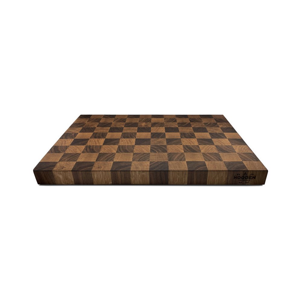 Planche à découper à motifs en bois à double grain de bout
