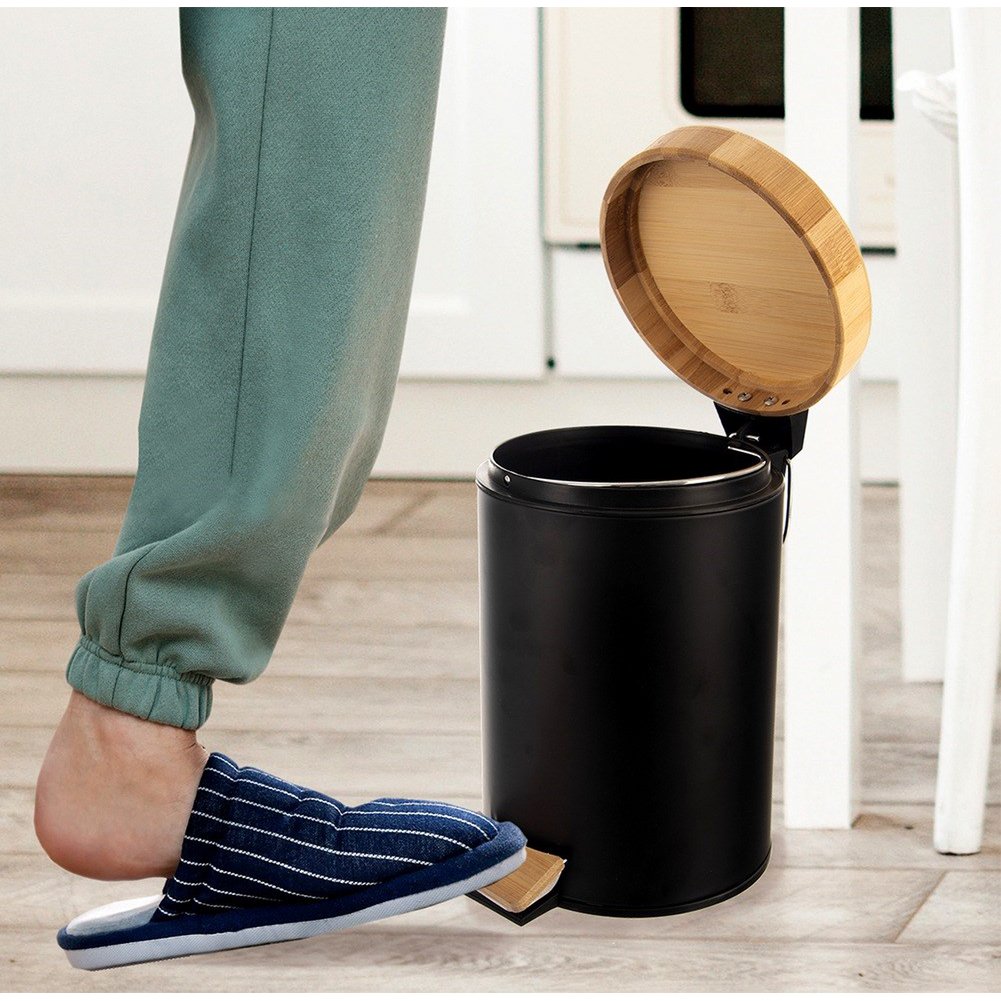 Bin Metal mit Pedal Black 3 L