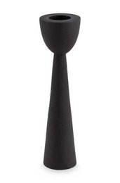 Candle Holder Metal Black 16cm