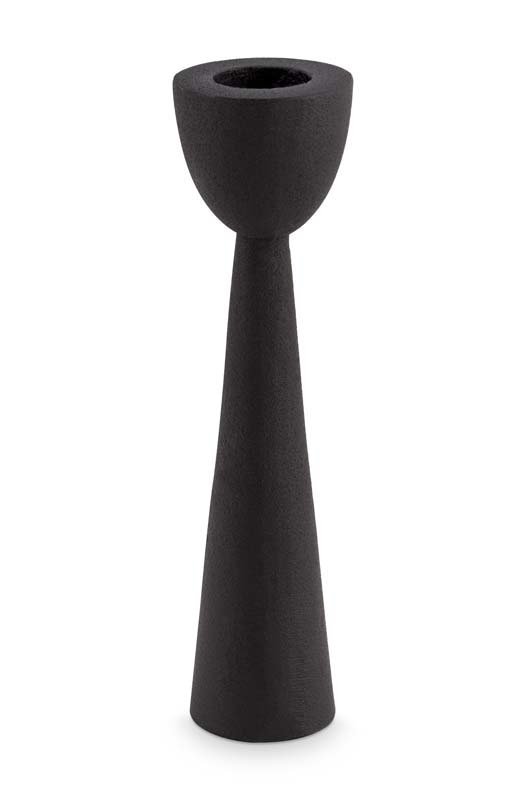 Candle Holder Metal Black 16cm