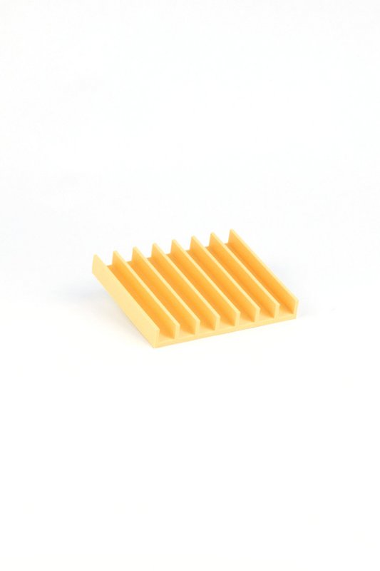 Soap dish made from recycled PET tropical yellow reef