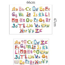 Colorful and funny alphabet letters stickers