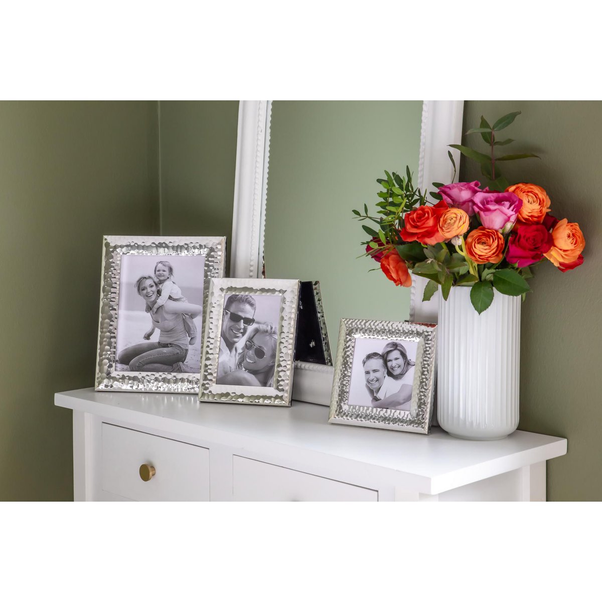 EDZARD photo frame Gubbio photo frame for photo 10 x 10 cm, silver-plated, tarnish-resistant