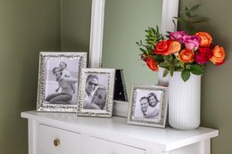 EDZARD photo frame Gubbio photo frame for photo 10 x 10 cm, silver-plated, tarnish-resistant