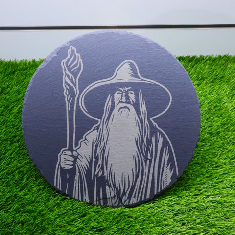 Premium Gandalf Slate Serving Board, Kitchen Decor, Lord of the Rings Tolkien Housewarming