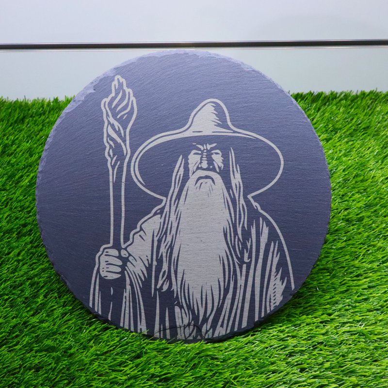 Premium Gandalf Slate Serving Board, Kitchen Decor, Lord of the Rings Tolkien Housewarming