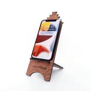 Telefonhalter Amsterdamer Haus Holz 3 Varianten