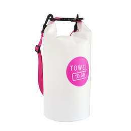 ASCIUGAMANO DA GO Borsa Roll N Go Dry 5L | Borsa da surf per piscina da spiaggia trasparente impermeabile | Rosa