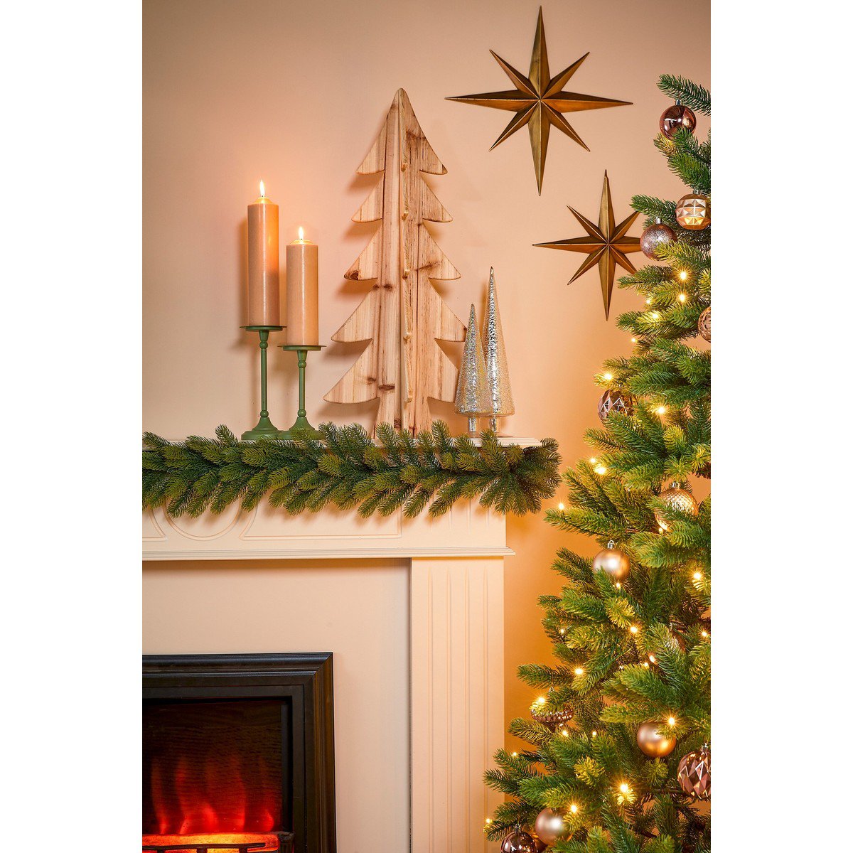 Decoratieve kerstboom  Bruin
