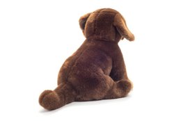 Labrador sitting dark brown 25 cm - plush toy - stuffed animal
