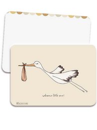 Karte + Umschlag - Storch